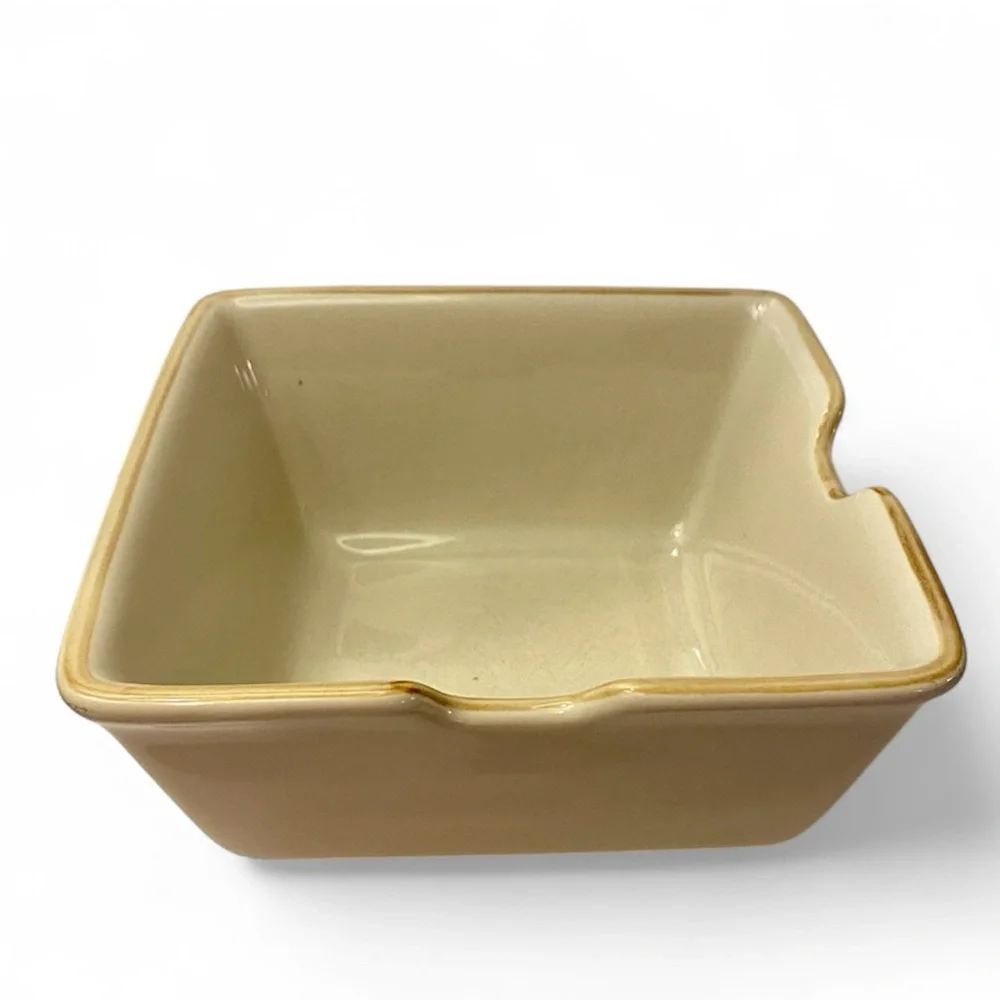 POTTERY BARN ASIAN SQUARE NOODLE BOWL RAMEN BOWL RETIRED DESIGN CHOPSTICK SLOTS